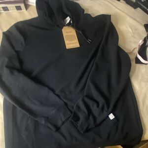 Avalanche Black Men's Pullover Hoodie Relaxed Fit Drawstring Hooded Pockets